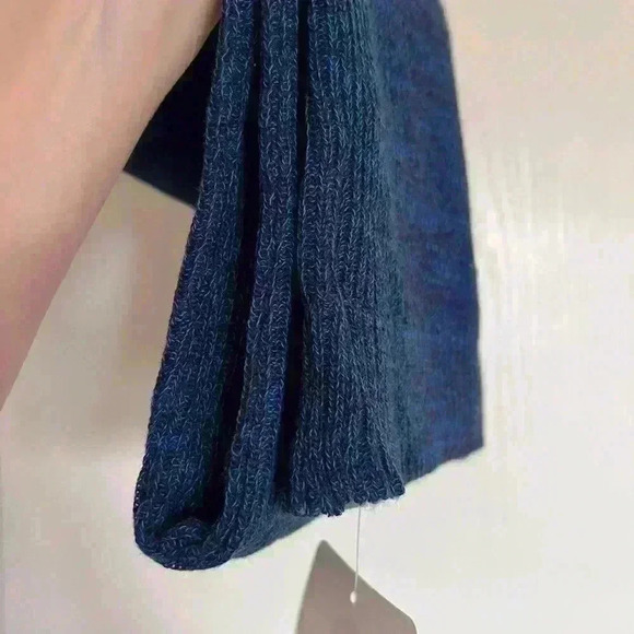 NWT Roots 73 Wallace Knit Scarf Unisex O/S Ink Blue Heather Winter Warm - Picture 4 of 8